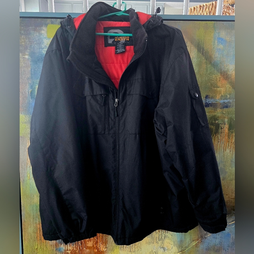 adidas Black Jacket with Red Interior